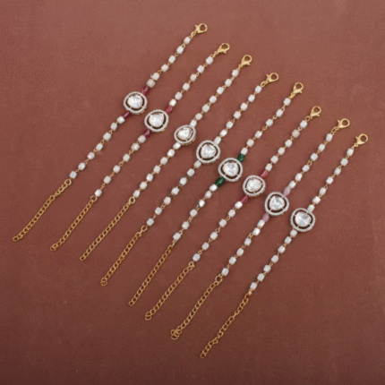 Gold Plated Kundan Bracelet