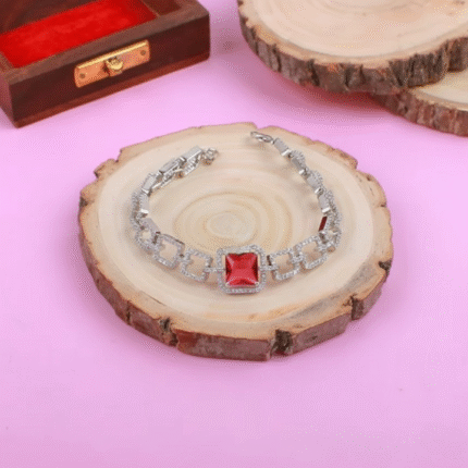 White & Rhodium Plated CZ Bracelet