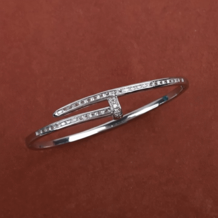 White & Rhodium Plated CZ Bracelet