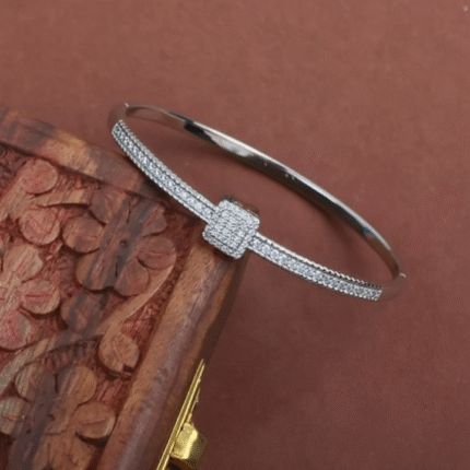 White & Rhodium Plated CZ Bracelet