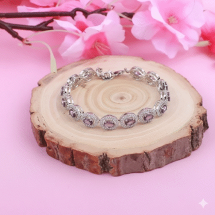 White/Rhodium Plated CZ Adjustable Bracelet